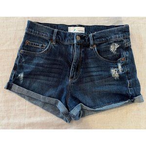Garage, Rolled Hem, Women's Denim Blue Jean Shorts, Size 4